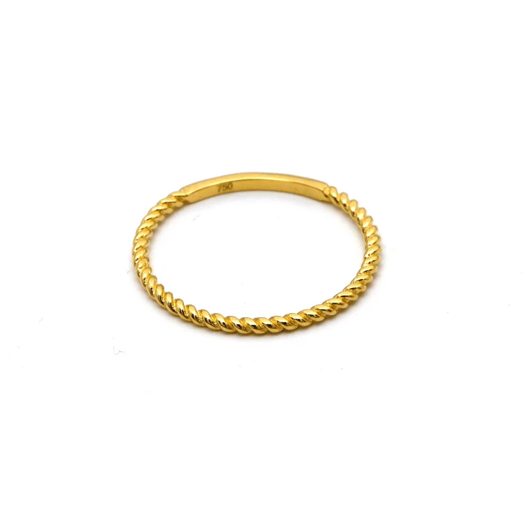 Large Cocktail Ring-Real Gold Rope Twisted Ring 6590 (SIZE 6) R1605