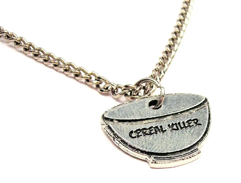 Handmade Pendant Necklace-Cereal Killer Single Charm Necklace