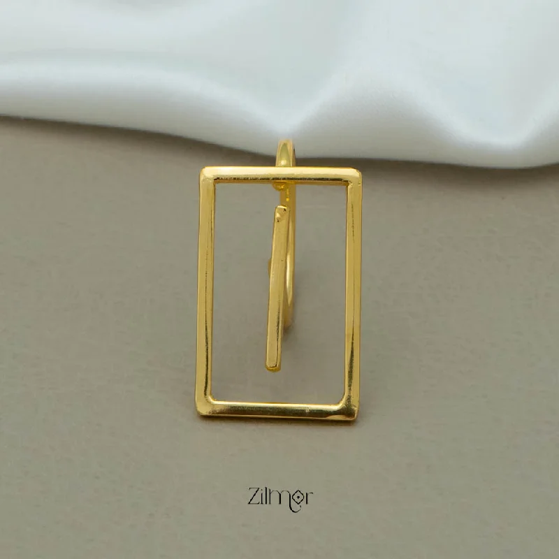 Gold Cocktail Ring-AS101054 - Gold Geometric Ring