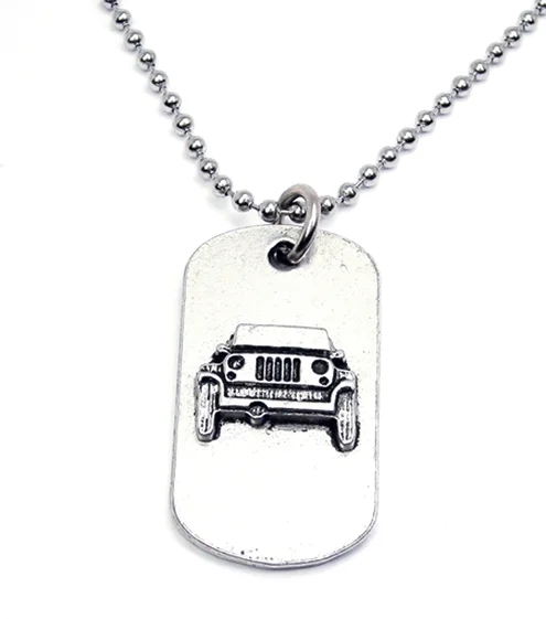 Wedding Necklace for Bride-Off Road Catalog Dog Tag Necklace