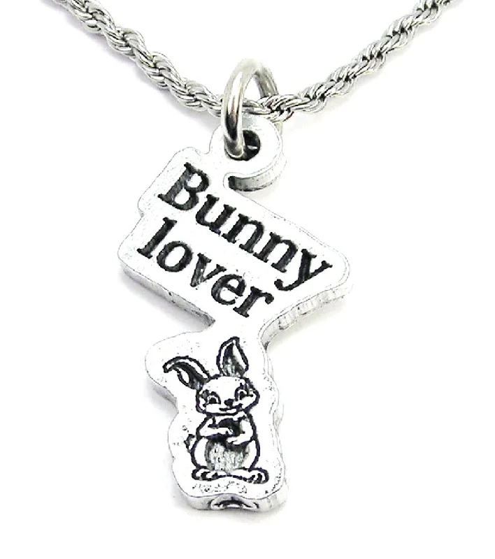 Bohemian Necklace for Women-Bunny Lover Single Charm Necklace