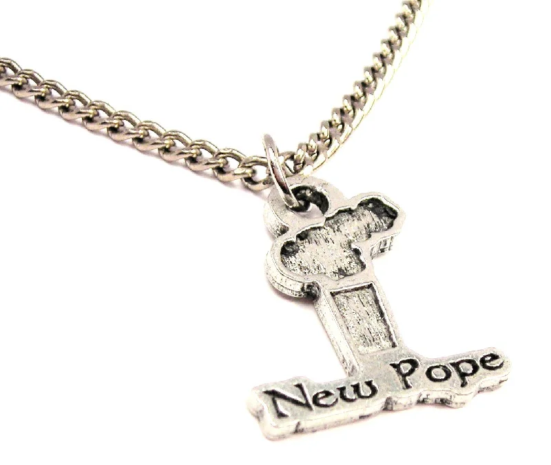 Custom Name Necklace for Gift-New Pope Smoke Stack Single Charm Necklace