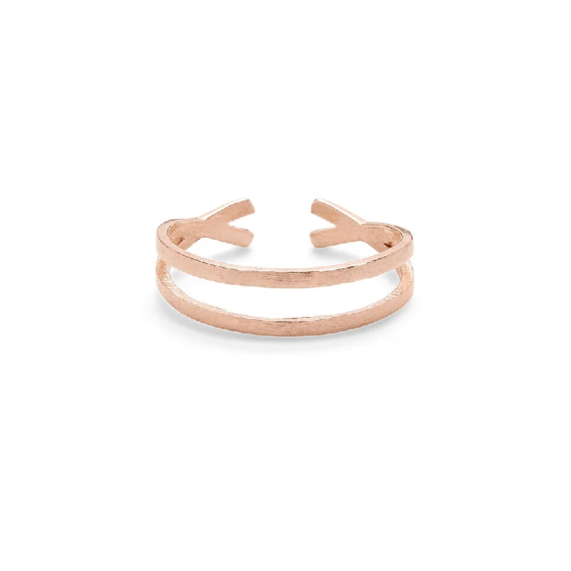 Simple Gold Wedding Ring-Quinn Ring Rose Gold