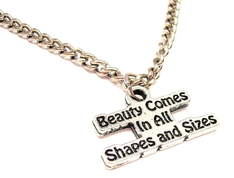 Designer Pearl Necklace-Beauty Comes In All Shapes And Sizes Single Charm Necklace