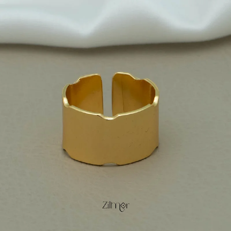 Two-Tone Wedding Ring-AS101055 - Gold Plated Ring