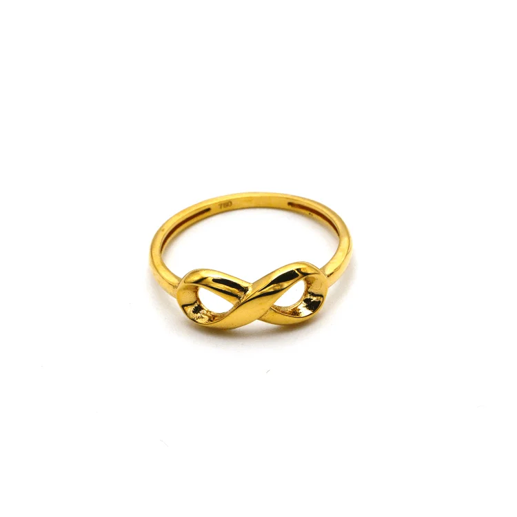 Personalized Promise Ring-Real Gold Plain Infinity Ring 6242 (SIZE 7) R1992