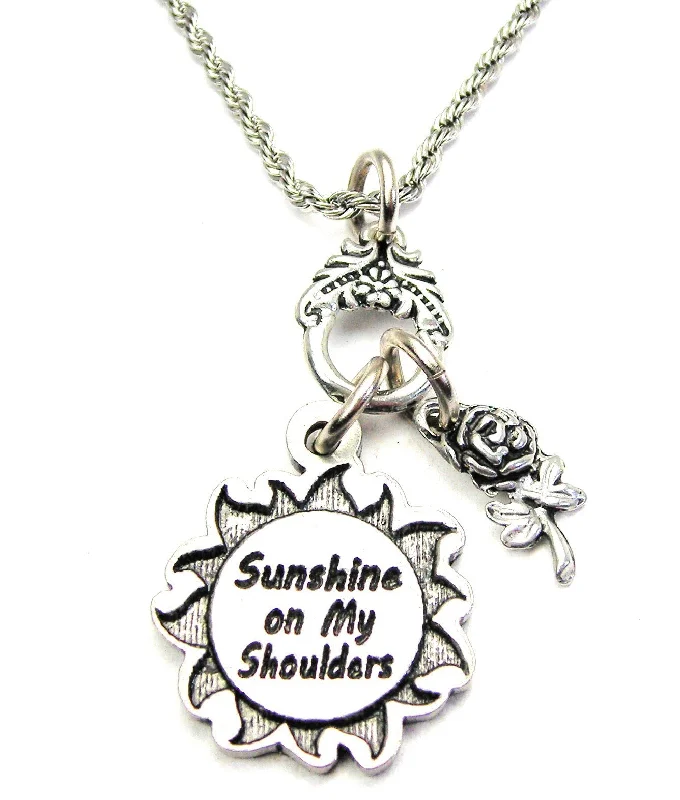 Custom Birthstone Necklace for Mom-Sunshine On My Shoulders Catalog Necklace