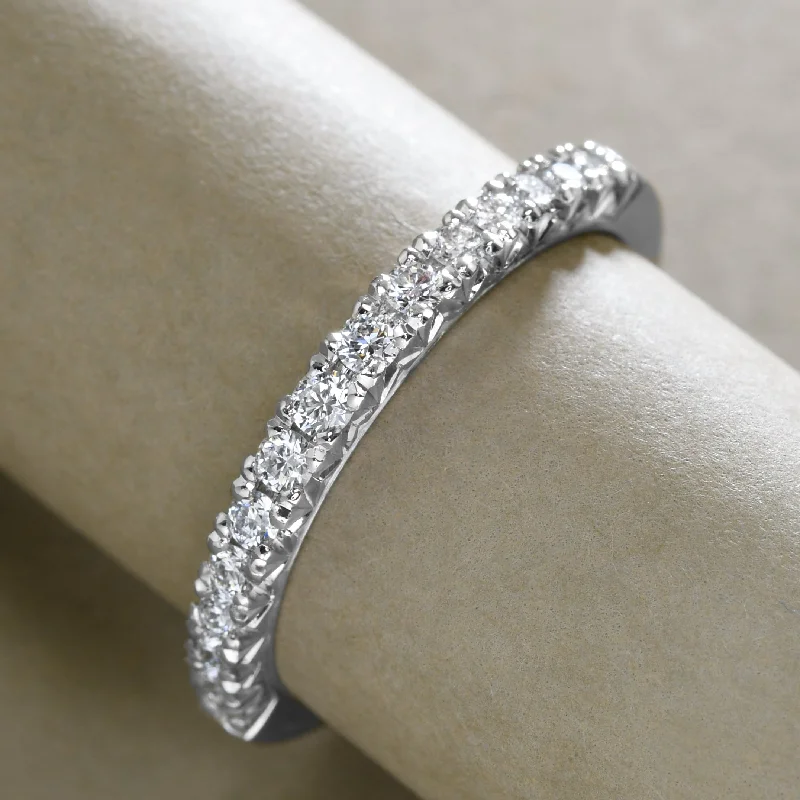 Custom Promise Ring for Women-French-Set Diamond Band By Us!