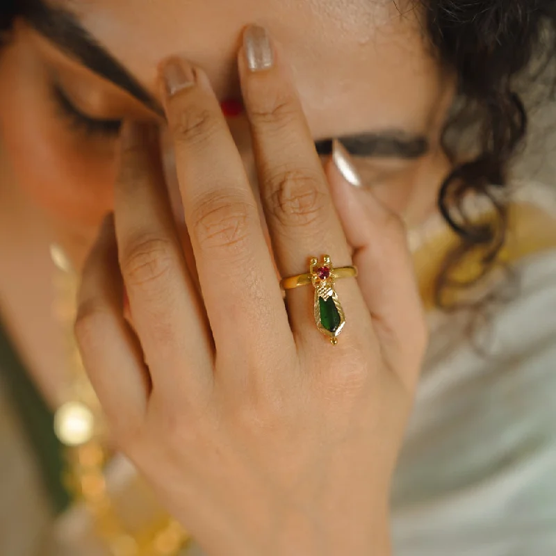 Handmade Gemstone Ring-PP101106 - Nagapadam Ring