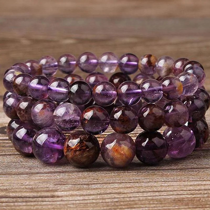 Custom Engraved Bracelet-Purple Garden Quartz Bracelet