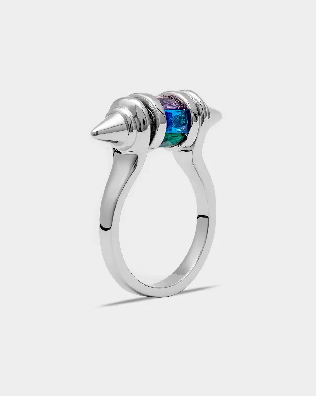 Men's Wedding Ring-Rainbow Medal Ring