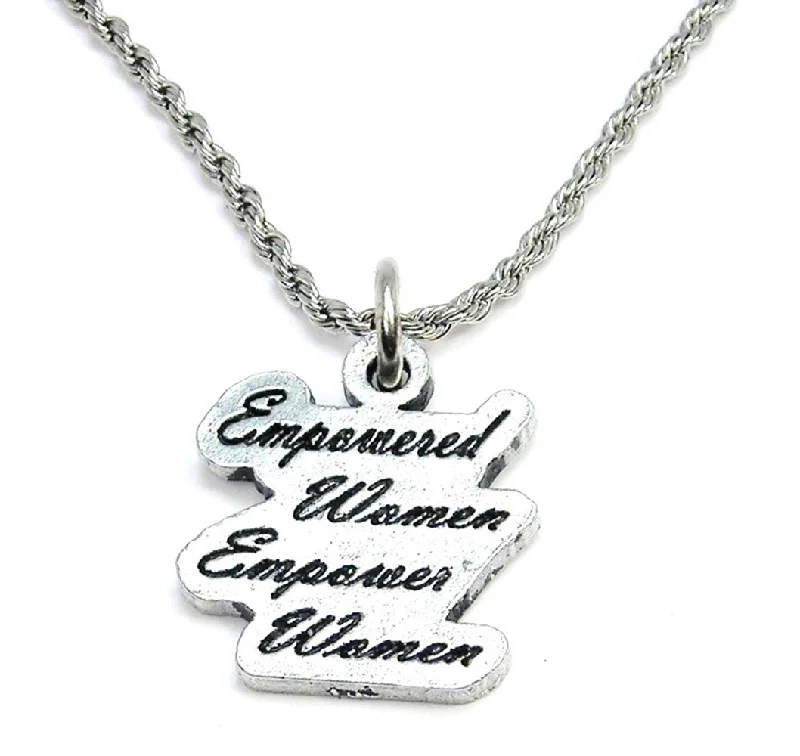 Vintage Diamond Necklace-Empowered Women Empower Women Single Charm Necklace