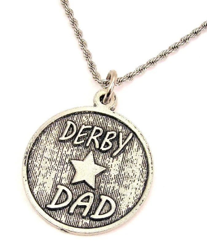 Ethnic Necklace for Women-Derby Dad Single Charm Necklace