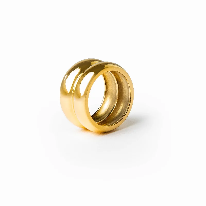 Personalized Men’s Ring-Metera Chunky Ring - Gold