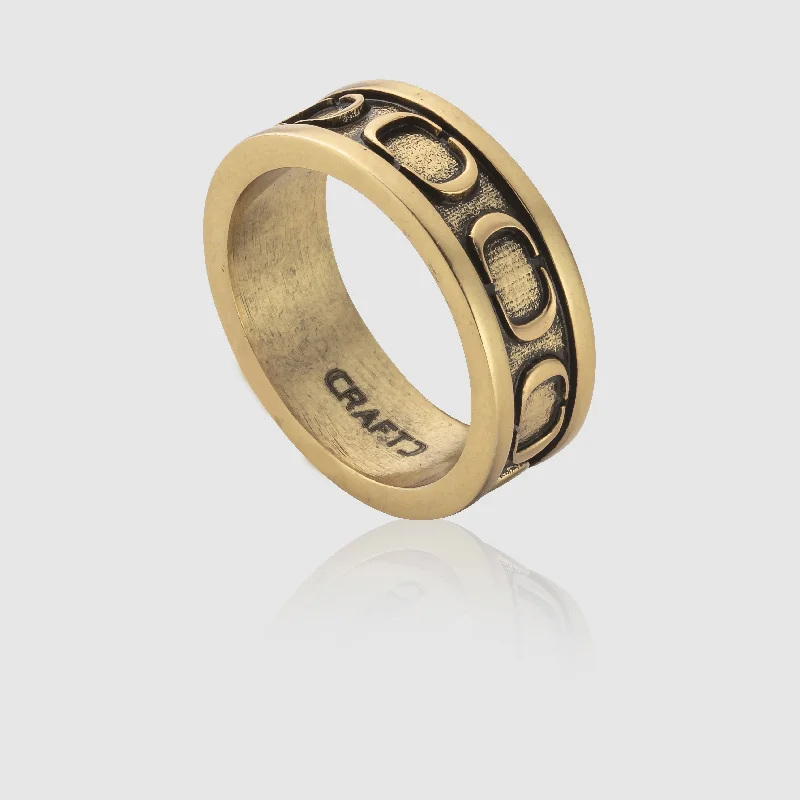 Silver Wedding Band with Diamonds-CRAFTD Band Ring (Gold)