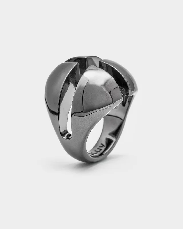 Stackable Wedding Bands-Cross Cutout Ring