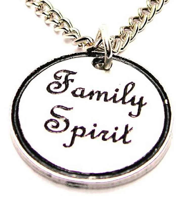 Blue Sapphire Necklace-Family Spirit Single Charm Necklace