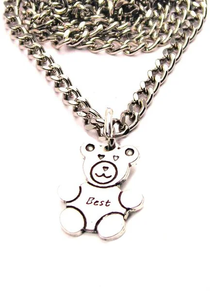 Long Necklace for Party-Teddy Bears Set Of 2 Best Friends Catalog Necklace