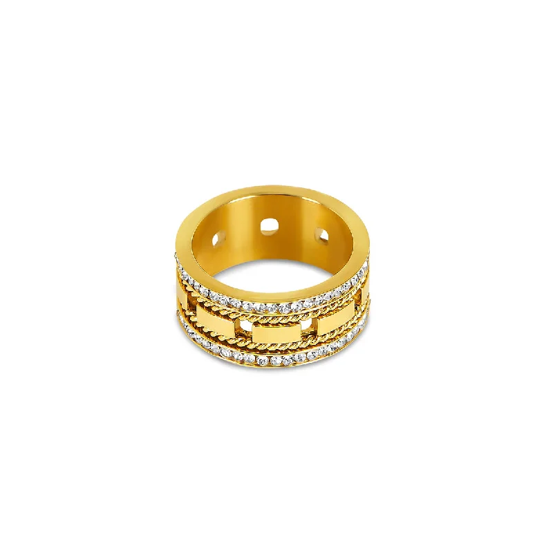 Unique Men’s Wedding Ring-Grandeur Ring - Gold