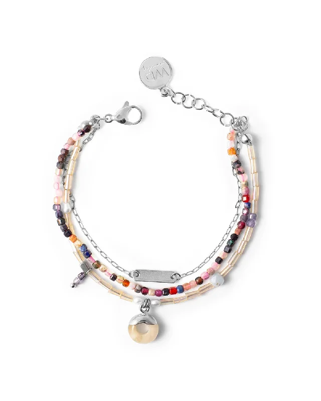 Friendship Bracelet for Adults-Sixteen Silver Bracelet