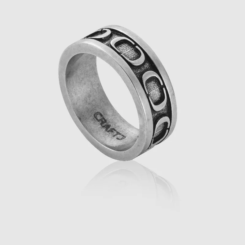 Unique Men’s Wedding Ring-CRAFTD Band Ring (Silver)