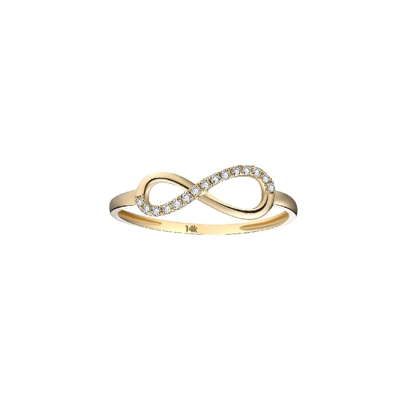 Custom Titanium Ring-Infinity Promise Ring | 18K Gold | Moissanite