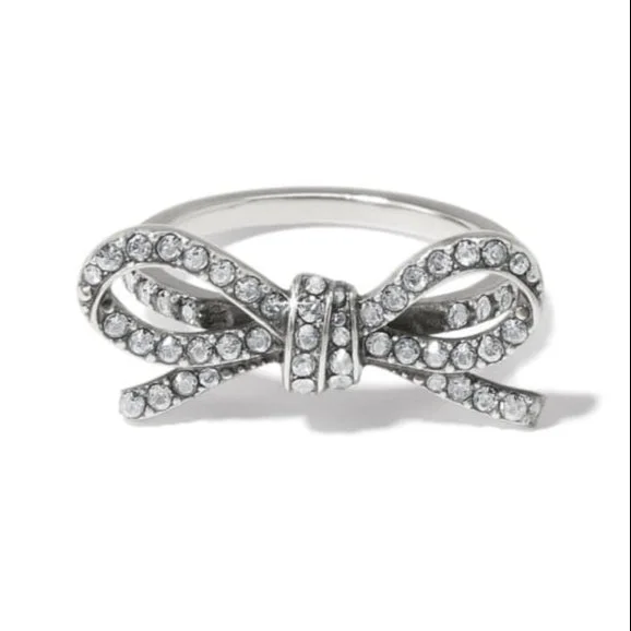 Silver Wedding Band for Women-Brighton | Illumina Bow Ring in Silver