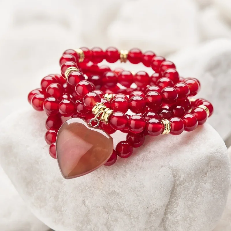 Gold and Silver Bracelet-Passion Energy Carnelian Bracelet