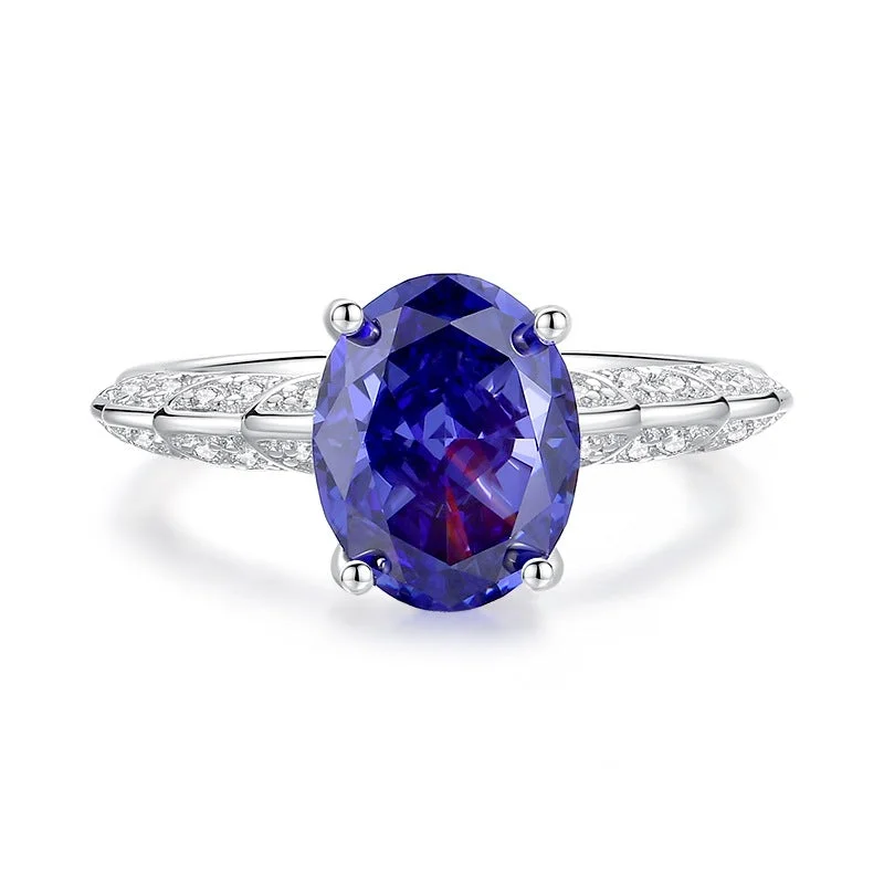 Cushion Cut Engagement Ring-Tanzania Oval Ring | S925