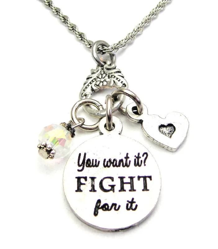 Lightweight Pendant Necklace-You Want It? Fight For It Catalog Necklace