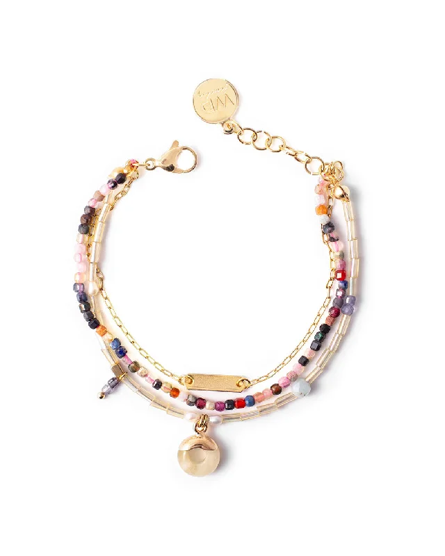 Colorful Bead Bracelet-Sixteen Gold Bracelet