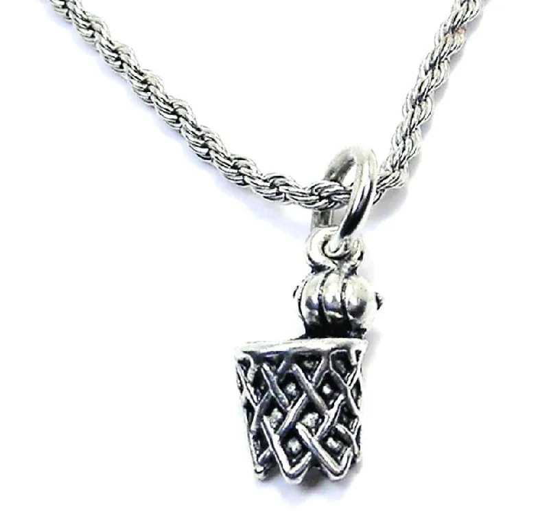 Sparkling Diamond Necklace-Slam Dunk Single Charm Necklace