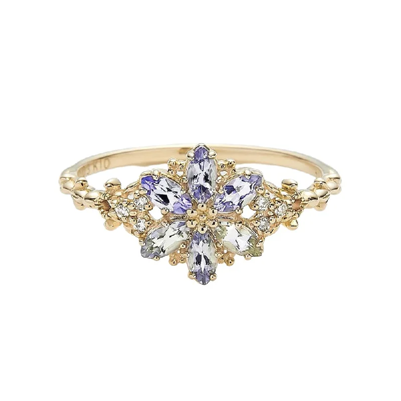 Matching Couple Rings-Natural Tanzanite Ring | S925