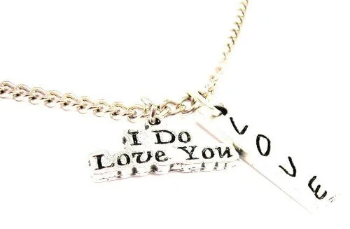 Ethnic Necklace for Women-I Do Love You Love Stick Necklace