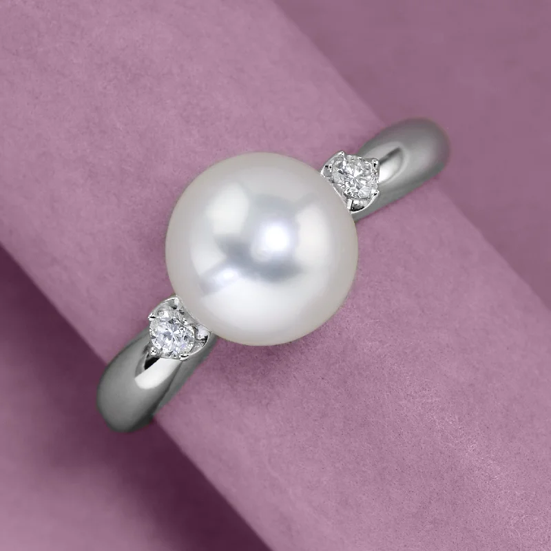 Handmade Promise Ring-Sculpted Pearl Ring