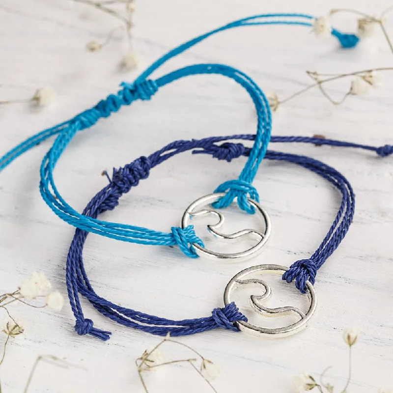 Customizable Name Bracelet-Handmade Ocean Wave Bracelet