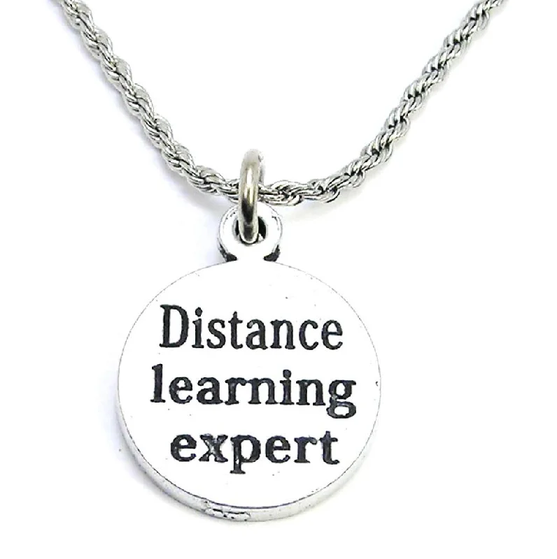 Retro Gold Necklace-Distance Learning Expert Single Charm Necklace